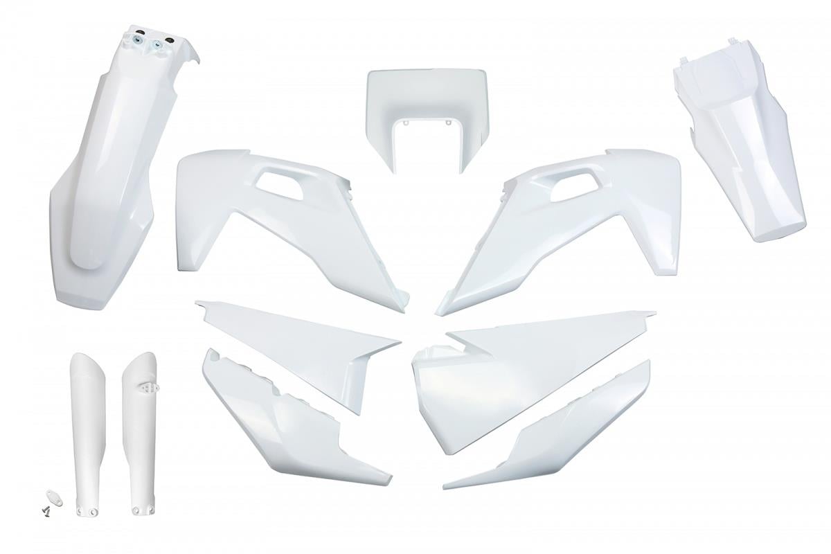 UFO PLASTIC KIT FOR HUSQVARNA TE-FE 2020-2023 WHITE